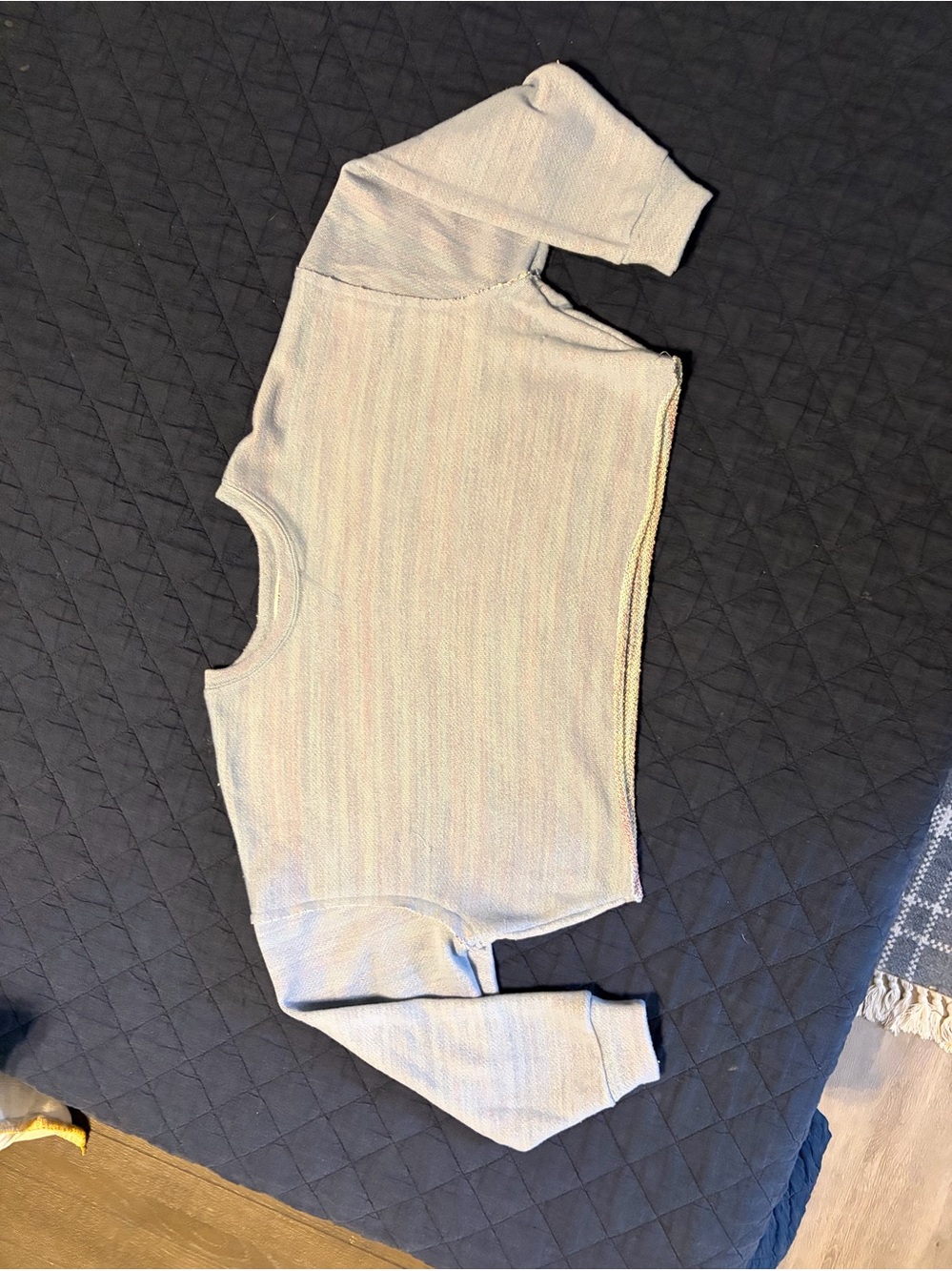 Double Zero blue Crop Top small.  ptp 24 length 16